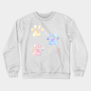 Watercolor Paw Prints Crewneck Sweatshirt